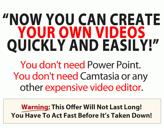 create your own high quality video presentations